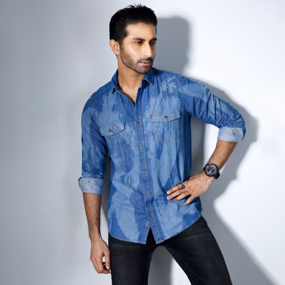 MENS FULL SLEEVE DENIM SHIRT - SLIM FIT