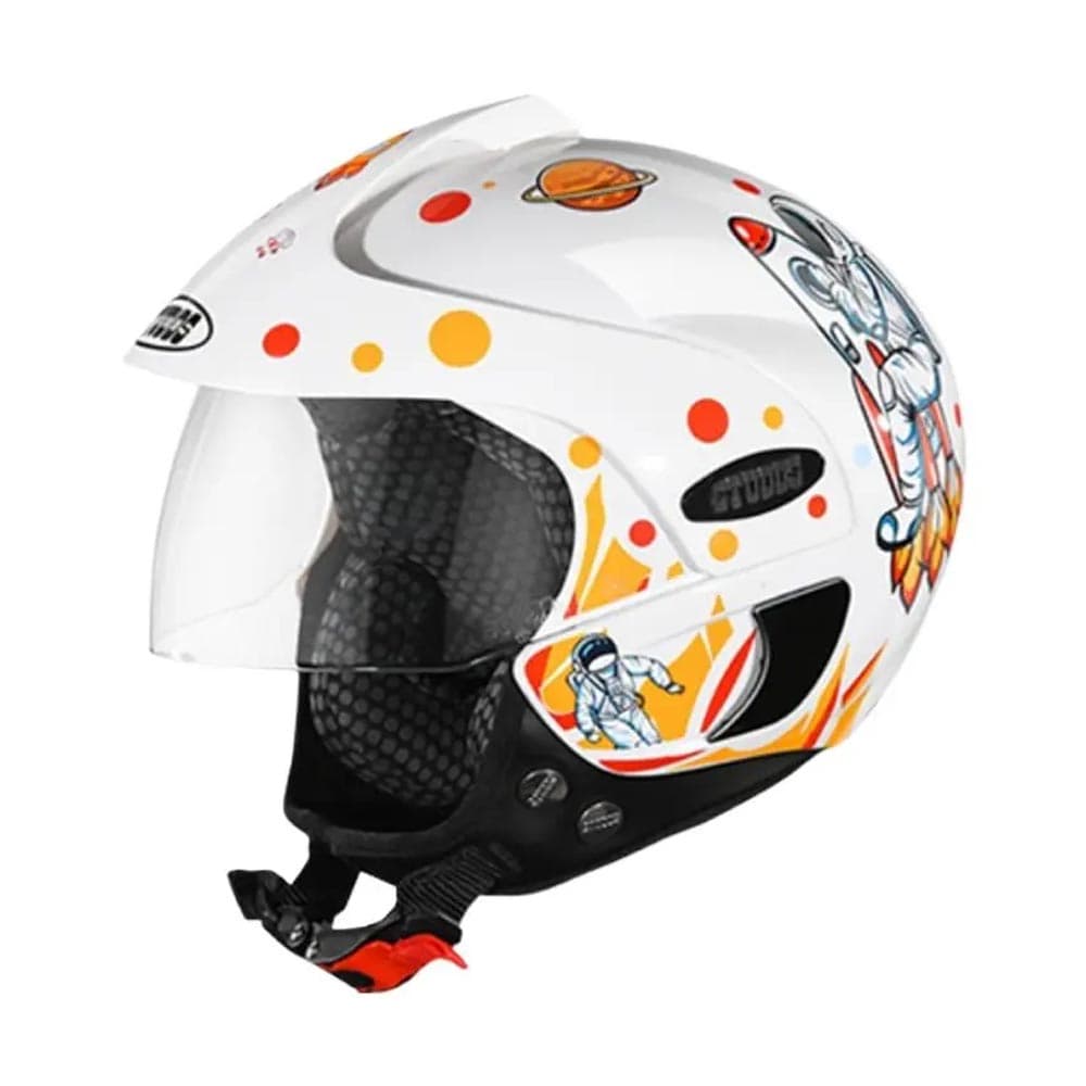 Studds Marshall Kids Helmet In BD For Adventure Kids 2 year to 5 years Baby Helmet (White and Yellow)