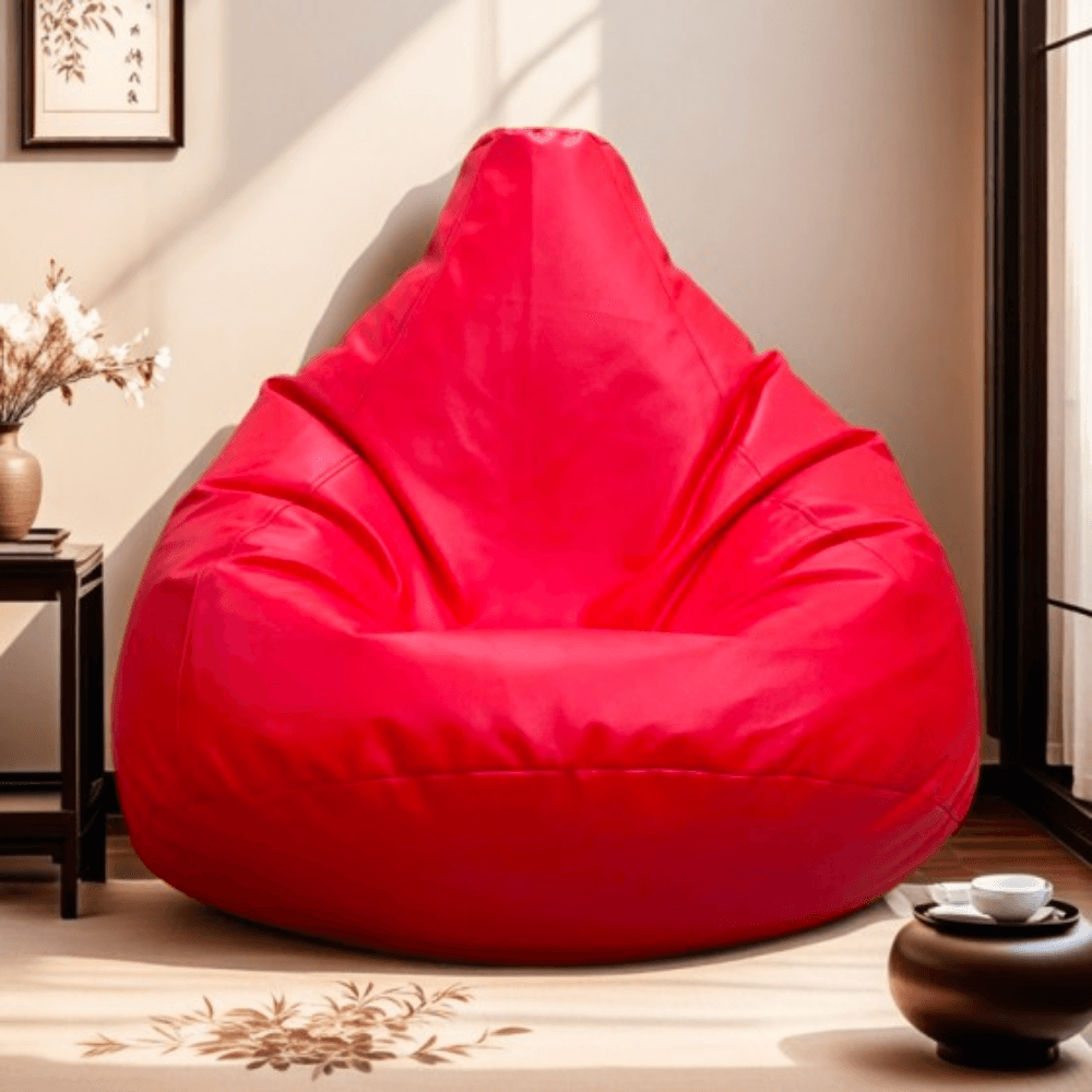 LAZY DUDE XXL Slim Fit Multiple Shaped Lazy Bean Bag - Color Red