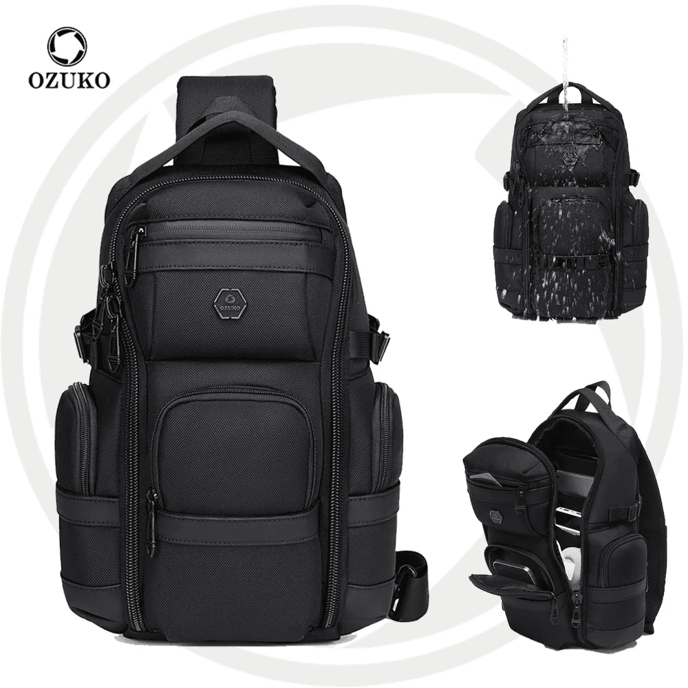 OZUKO 9808 Messenger Bag Mini Nylon Polyester Cross Body Chest Sling Bag For Men Outdoor