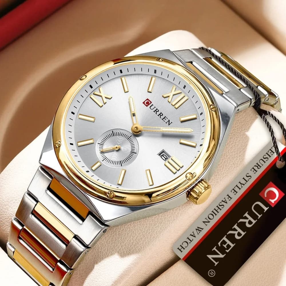 CURREN 8471 New Luxury Stainless Steel Luminous Calendar Men's Fashion