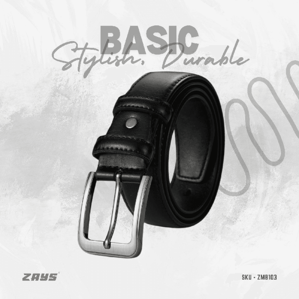 Zays Handcrafted Genuine Leather Belt for Men – Premium, Durable, Stylish & Adjustable | Best Leather Belt for Formal and Casual Wear in Bangladesh (Exclusive on SaRa Lifestyle)