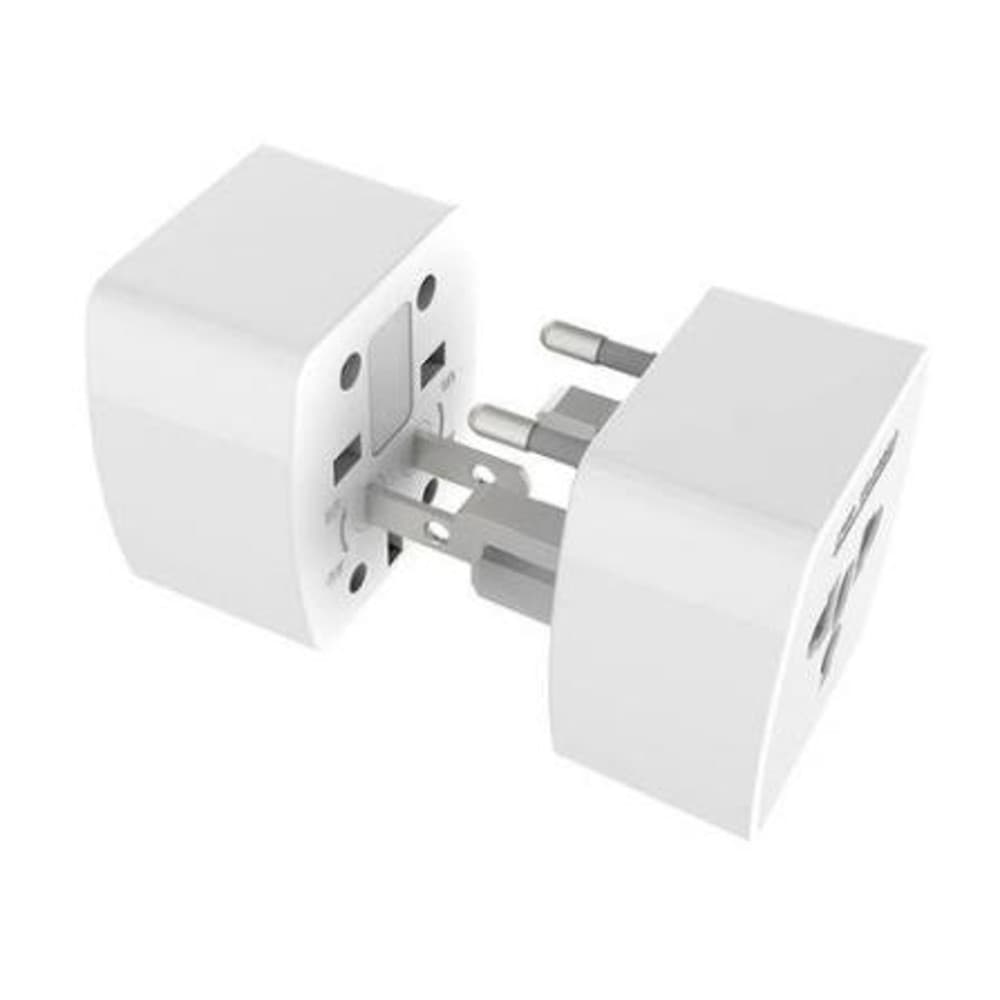 LDNIO Z4 Universal Plug Adapter ABS VO with UK/EU/US/AU Pin & 2 Universal Socket (6A)