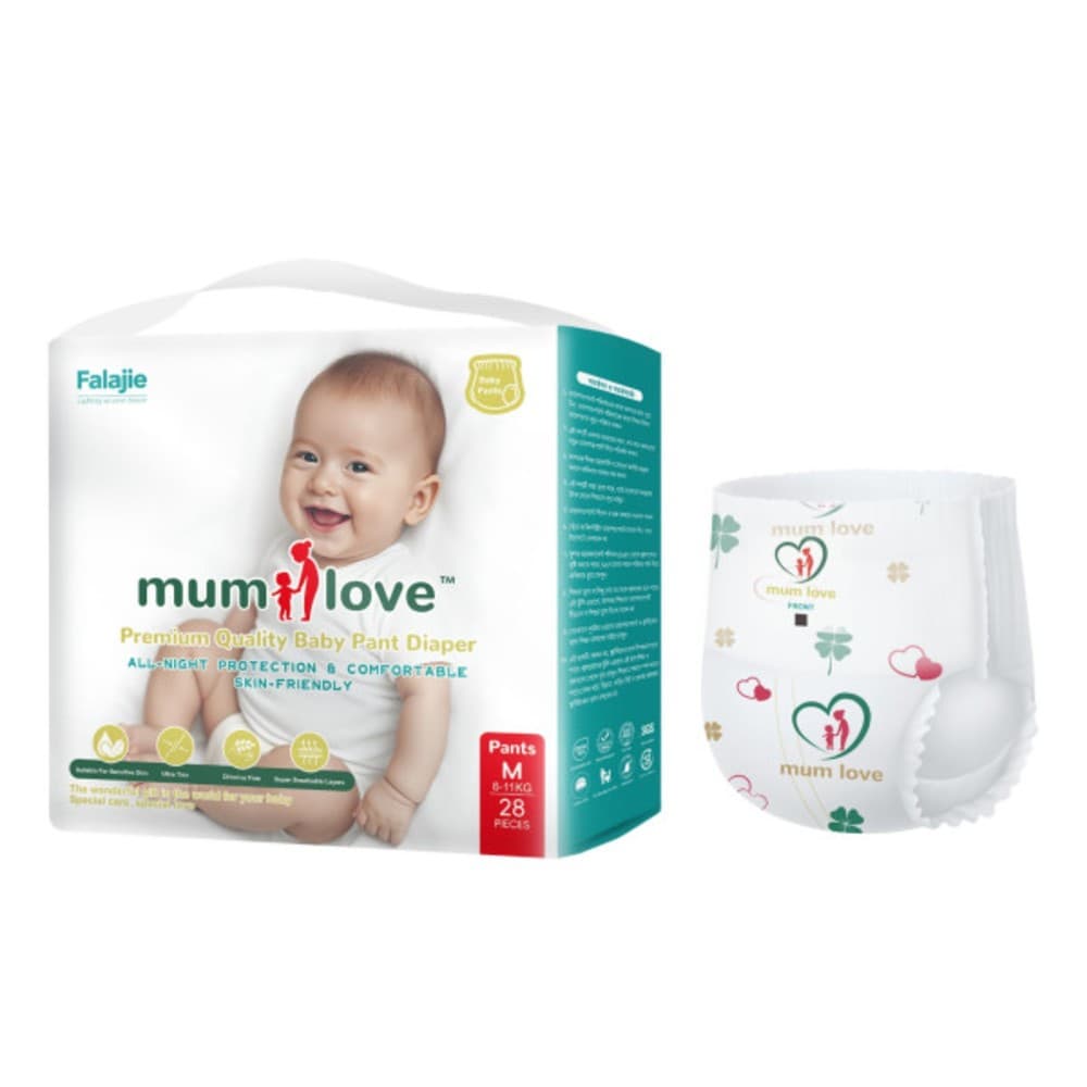 Mumlove Ultra Thin Baby Pant Disposable Diaper (Origin Japan)-M-28 pcs (6-11kgs)