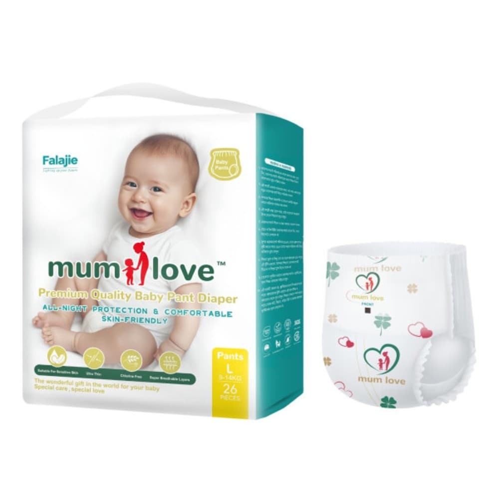 Mumlove Ultra Thin Baby Pant Disposable Diaper (Origin Japan)-L-26 pcs (9-14kgs)