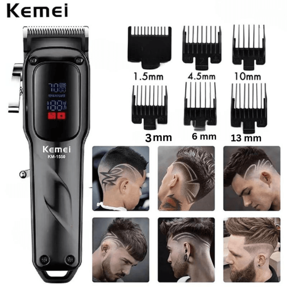 Kemei KM-1550 Professional Hair Clipper and Beard Trimmer Salon Series for Men
