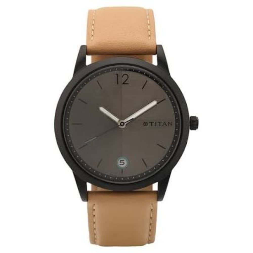 Titan Timeless Style Refined Anthracite Dial Men's Watch (1806NL01)