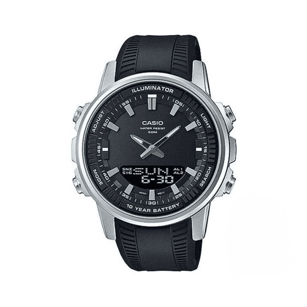 Casio Enticer AMW-880-1AVDF World Time Telememo Analog Digital Men's Watch