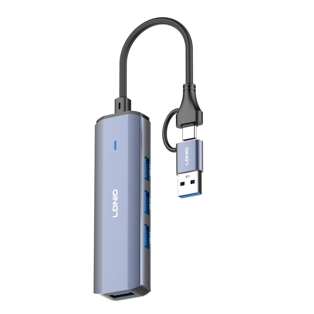 Ldnio Ds-114UC Usb-a + Type-C to USB3.0*4 5gbps Portable Type C Hub