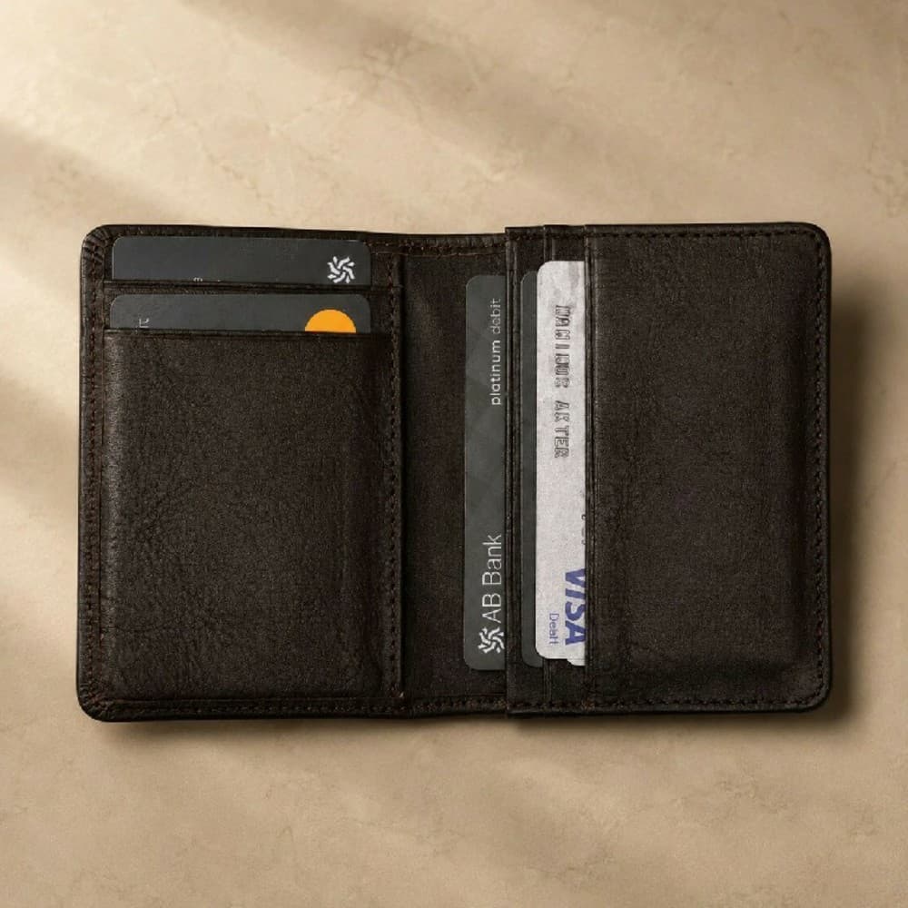 Zays Handcrafted Premium Leather Super Slim Card Holder Mini Wallet