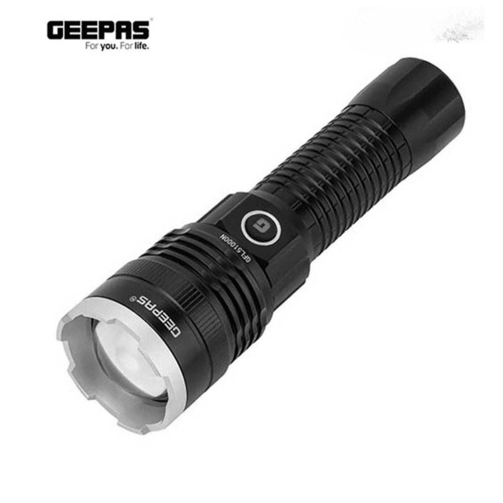 Geepas GFL51000 Rechargeable Zoomable LED Flashlight and Torch Light
