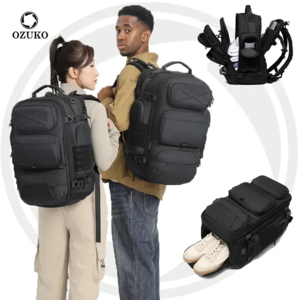 Ozuko 9842S Travel Backpack for Men, Carry on Backpack, Tactical Backpack Casual Daypack for School Weekender Business Trip