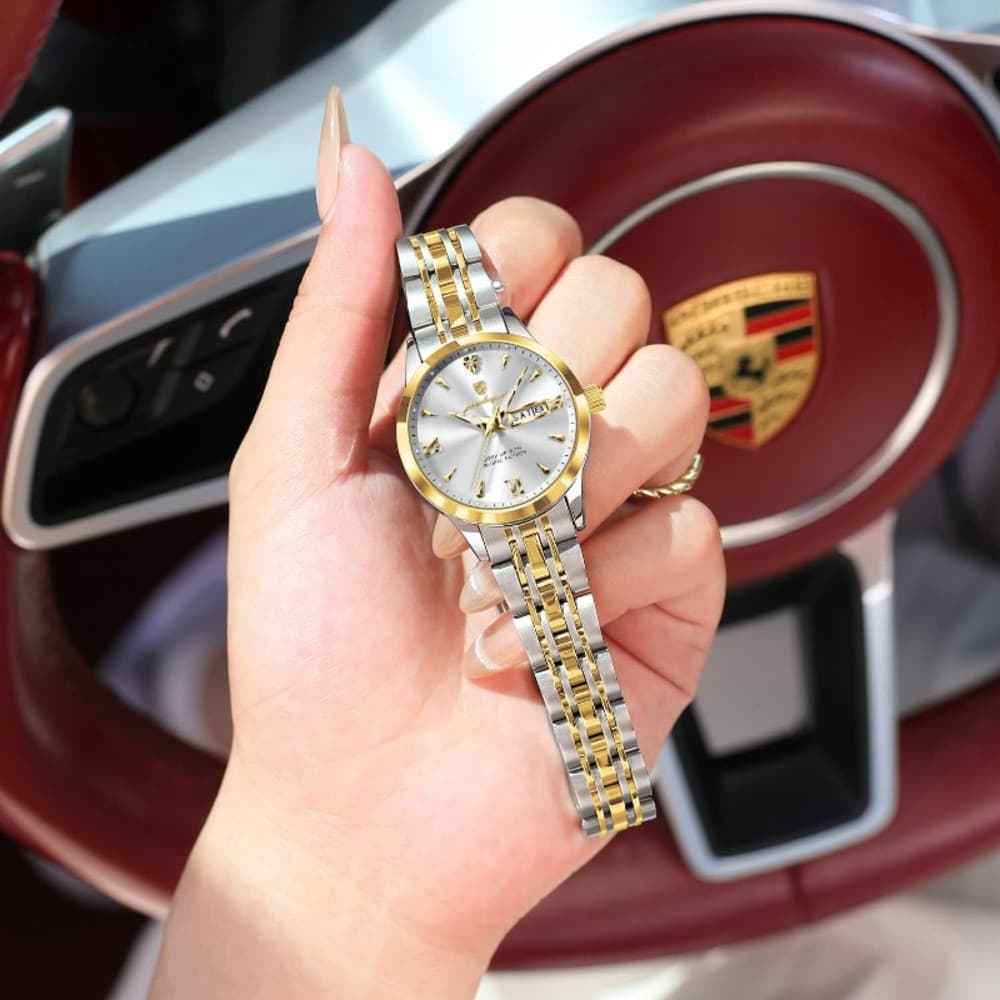 POEDAGAR 504 Luxury Women’s Quartz Watch – Waterproof, Luminous, Date and Week