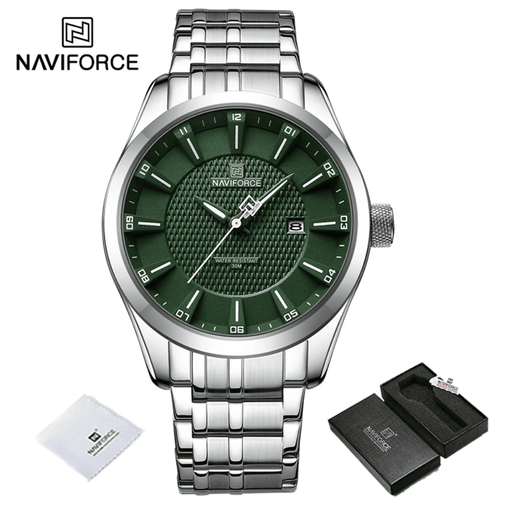 NAVIFORCE 8032 New Design Men Luxury Watches Simple Fashion Wristwatch Casual Male Quartz Stainless Steel Strap Clock Reloj Hombre