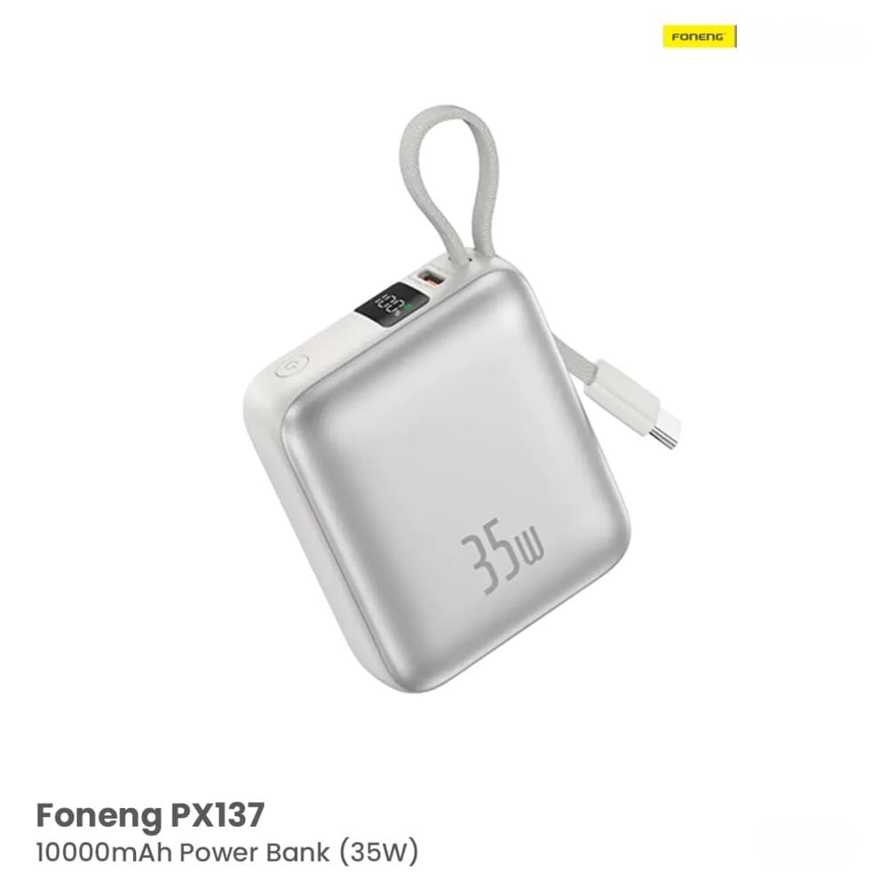 FONENG (PX137) 10000mAh PD35W MiNi Fast Charging Power Bank with Cable