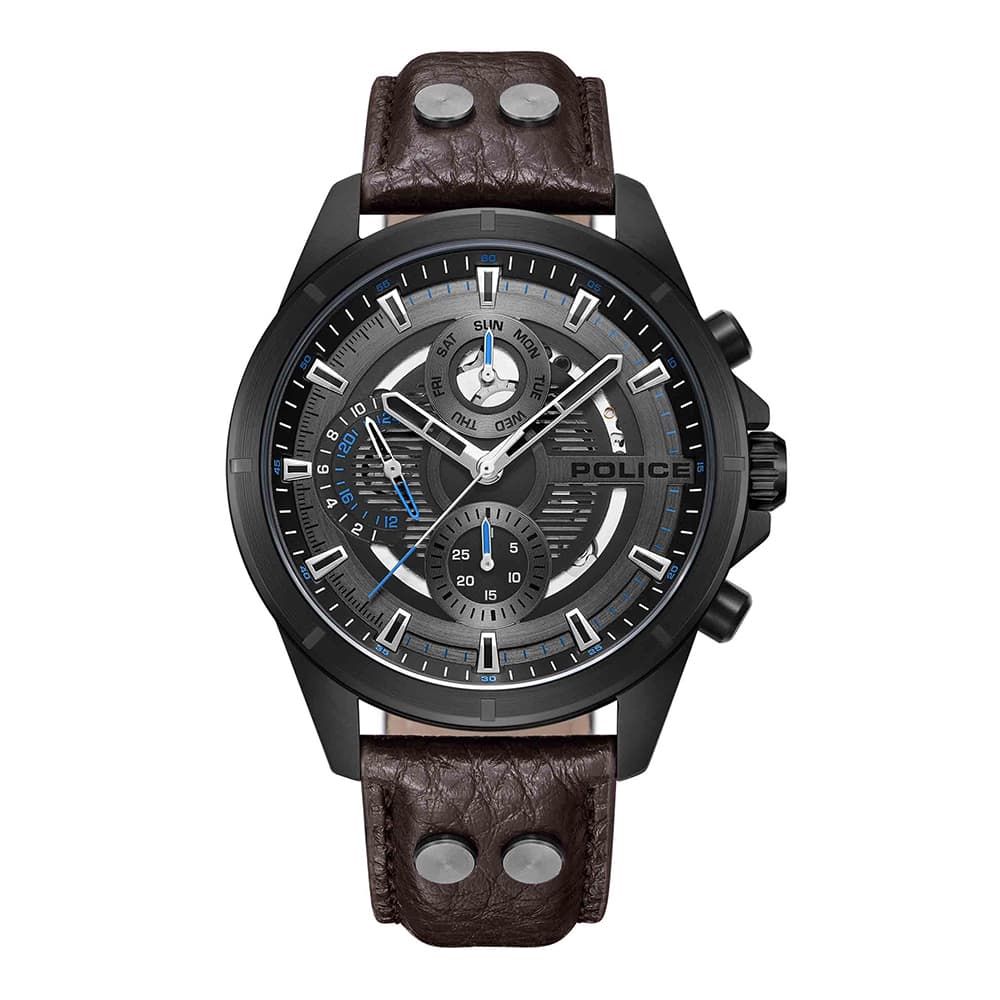 POLICE CHARCOAL DIAL QUARTZ MULTIFUNCTION WATCH FOR MEN PLPEWJF0004602