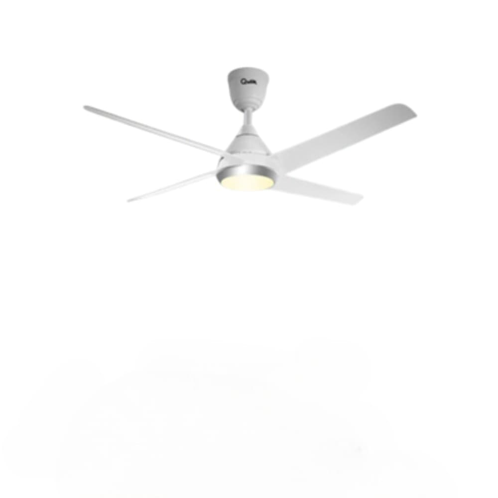 Qulik Alpha Edge 4B 53"- Decorative Energy Saving BLDC Remote Control Underlight Ceiling Fan (Pearl White) | Q-6576-PW-UL