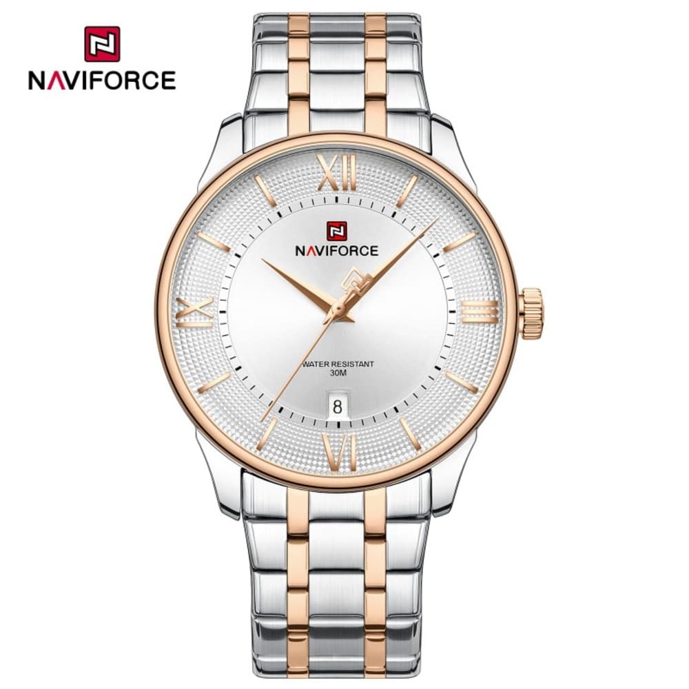 NAVIFORCE 9272 Men's Fashion Quartz Watches in Business-Sport Style Stainless Steel
