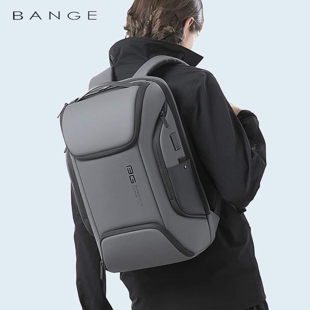 BANGE BG-7267 USB Charging 15.6inch Laptop Backpack (Black & Gray)