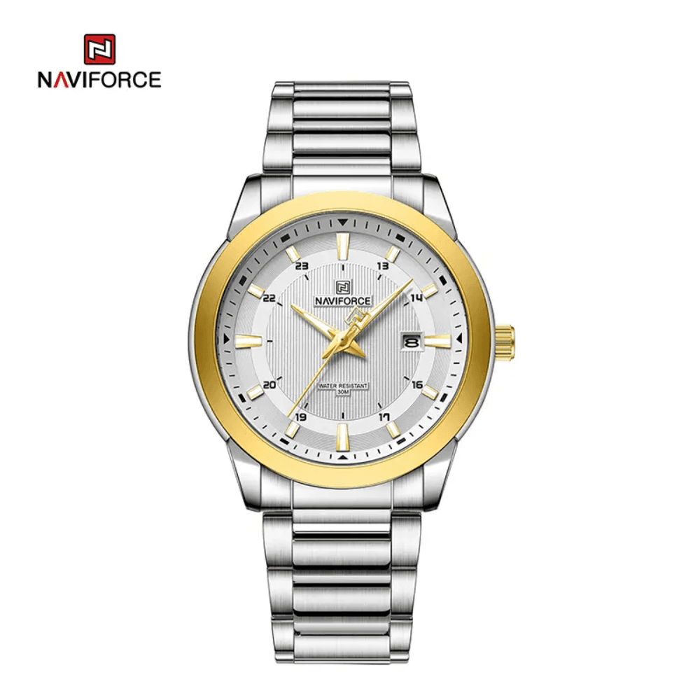 NAVIFORCE NF8029 New Luxury Men Watches Business Luminous Date Clock Stainless Steel Wristwatches