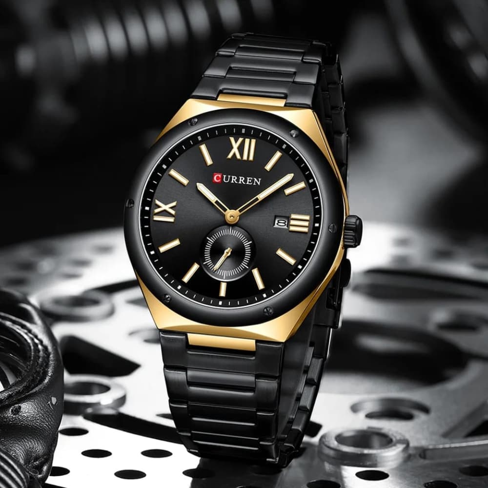 CURREN 8471 New Stainless Steel Luminous Calendar Men's Fashion Quartz Watch