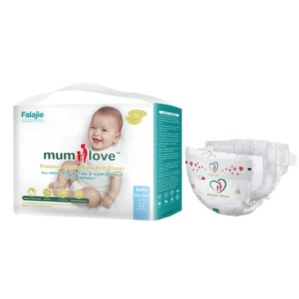 Mumlove Ultra Thin Baby Belt Disposable Diaper (Origin Japan)-New Born 32 pcs