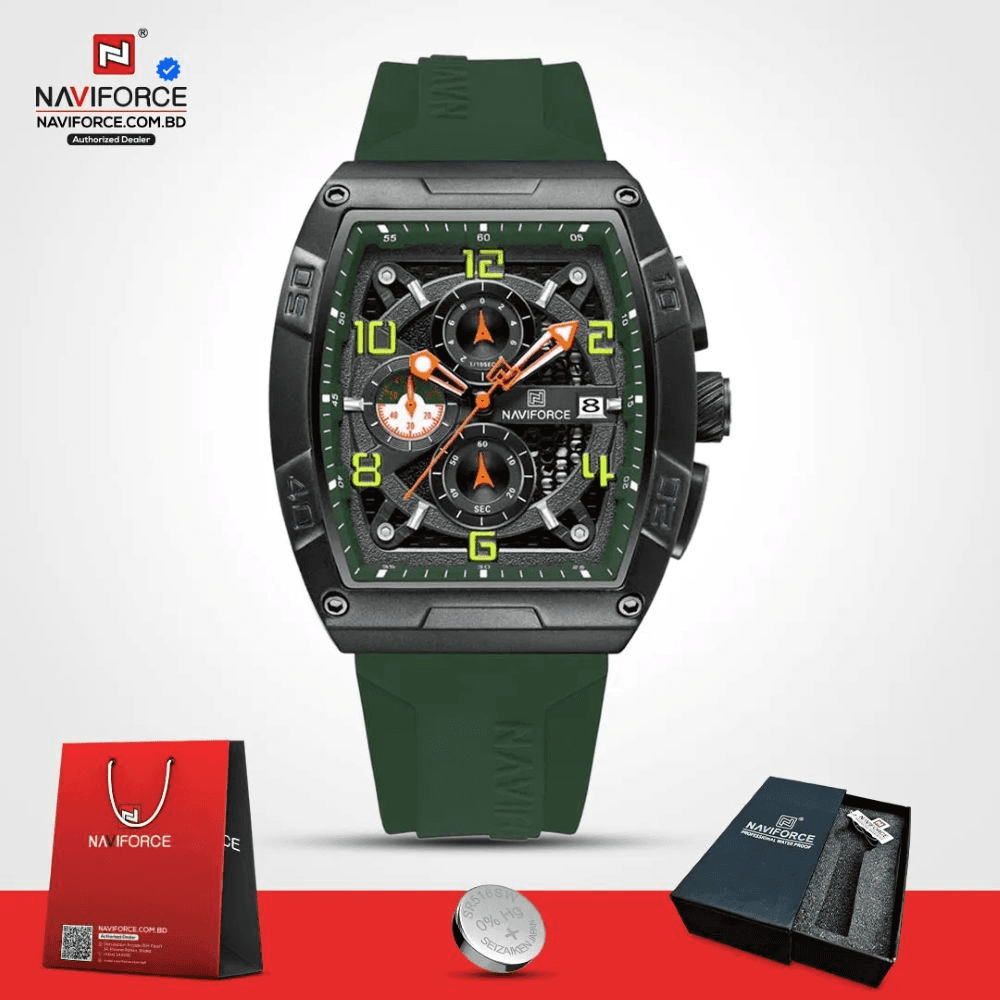 NAVIFORCE NF8052 Silicon Waterproof Chronograph Luminous Men's Watch