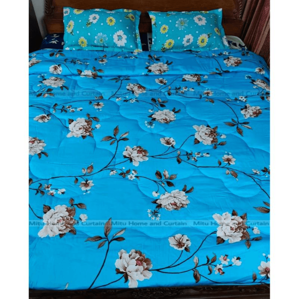 Comforter King size Exclusive Comforter with full cotton fabric 84*90 inch European cube style (1pcs Box)