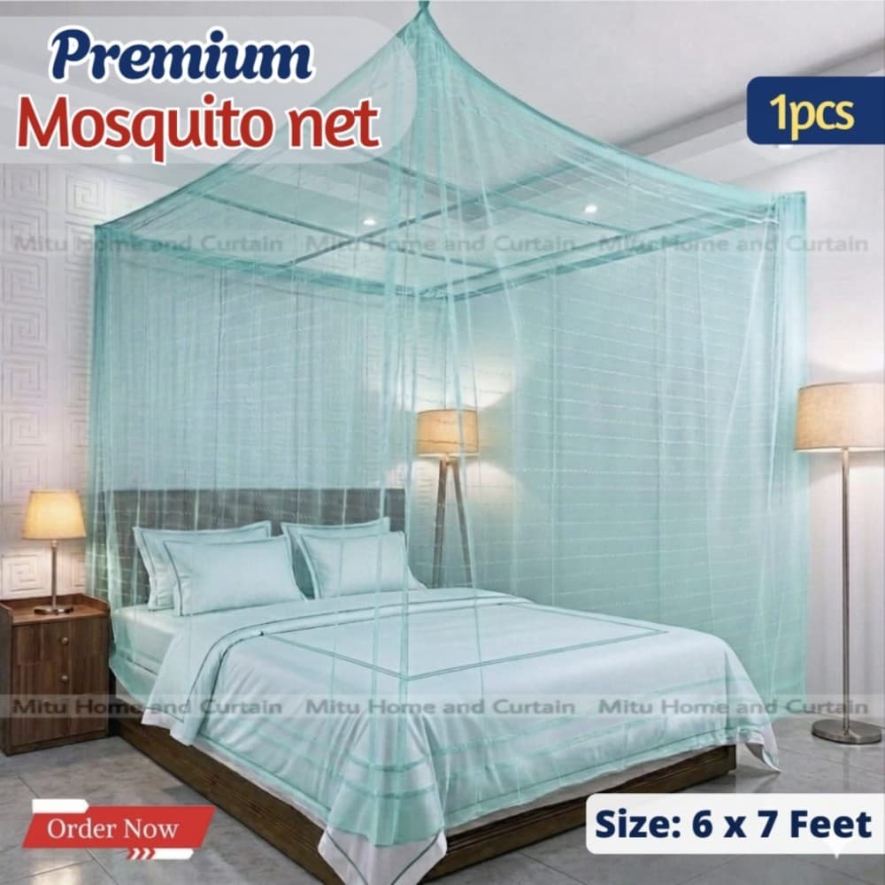 Mosquito Net Floral Magic Mosquito Net 6'*7' feet King size moshari Aqua