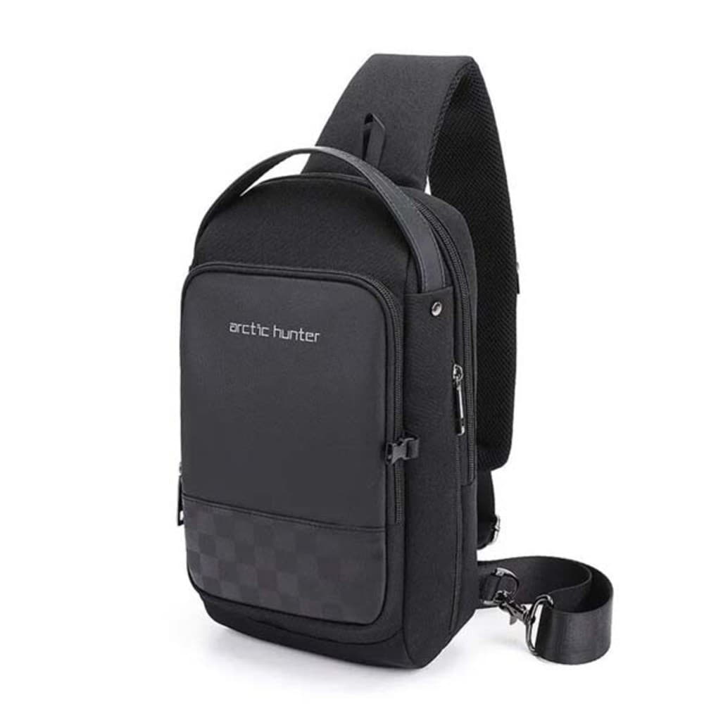 Arctic Hunter XB00105 Men Chest Bag USB Charging Sling Bag Waterproof
