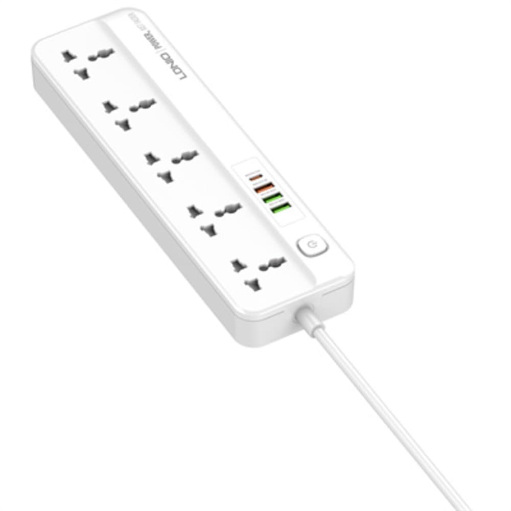 LDNIO SC5415 Power Strips 5 Way Outlet with USB Ports Universal Extension Power Socket