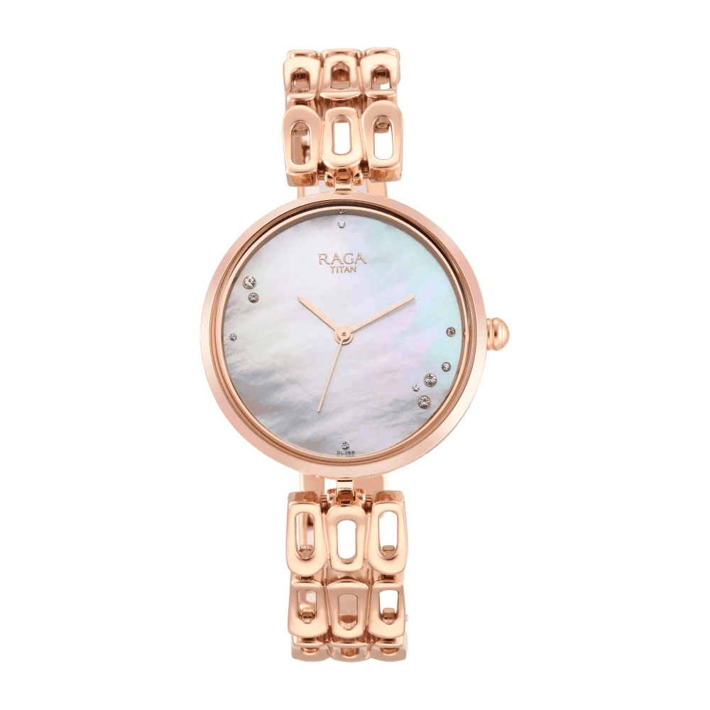 Titan Raga Chic Mother Of Pearl Dial Women Watch With Metal Strap - 2659WM01