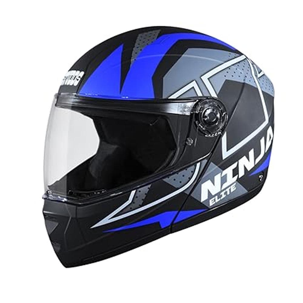 STUDDS Ninja Elite Super D6 FLIP-UP Full FACE Helmet N1 MATT Black