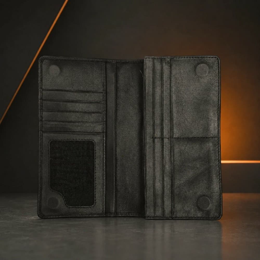 Zays Handcrafted Premium Eco-Friendly Leather Long Wallet for Mobile and Many things