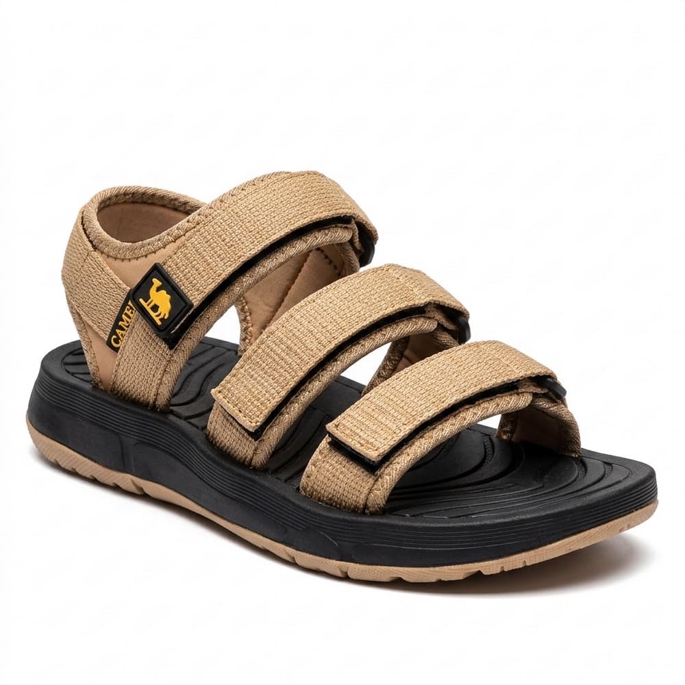 Men’s Comfortable Outdoor Sandals | Casual Adjustable Camel Sandals for Men | Anti-Slip Stylish Summer Footwear