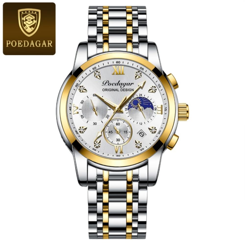 POEDAGAR 805 Fashion Date Quartz Men Watches Top Brand Luxury Male Clock Sport Mens Wristwatch Fashion Waterproof Luminous