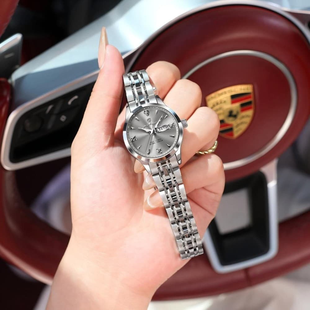 POEDAGAR 504 Luxury Women’s Quartz Watch – Waterproof, Luminous, Date and Week