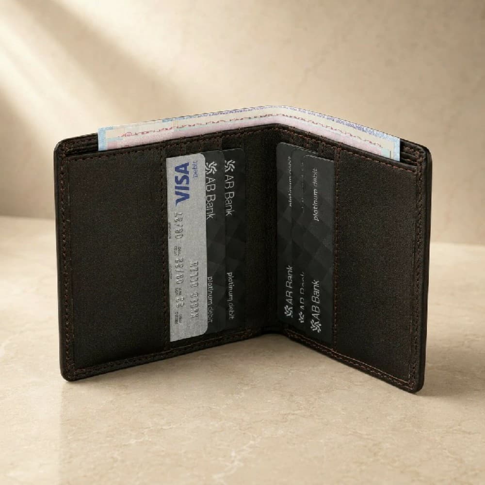 Zays Handcrafted Premium Leather Super Slim Card Holder Mini Wallet