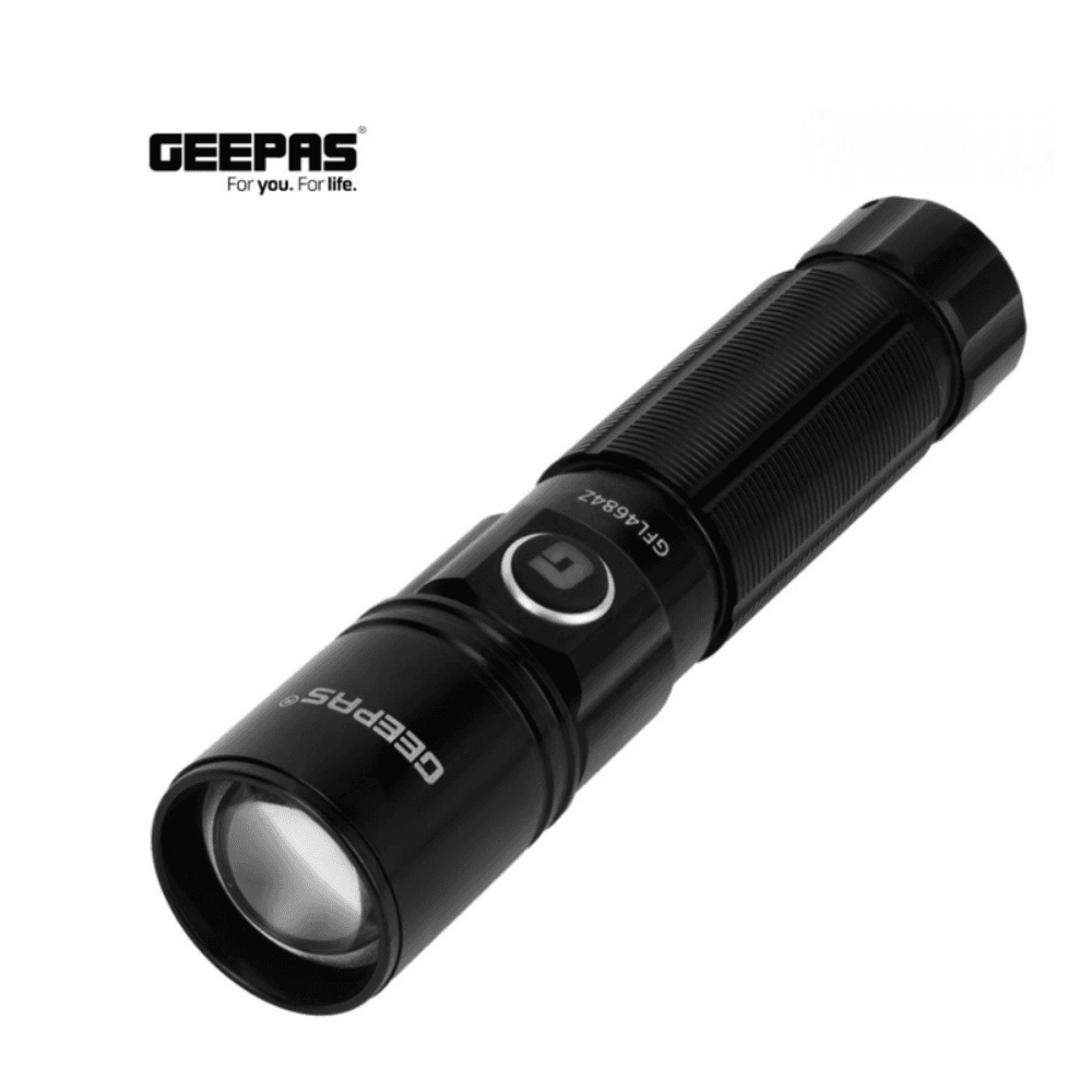 Geepas GFL4684Z Rechargeable Zoomable LED Flashlight and Torch Light