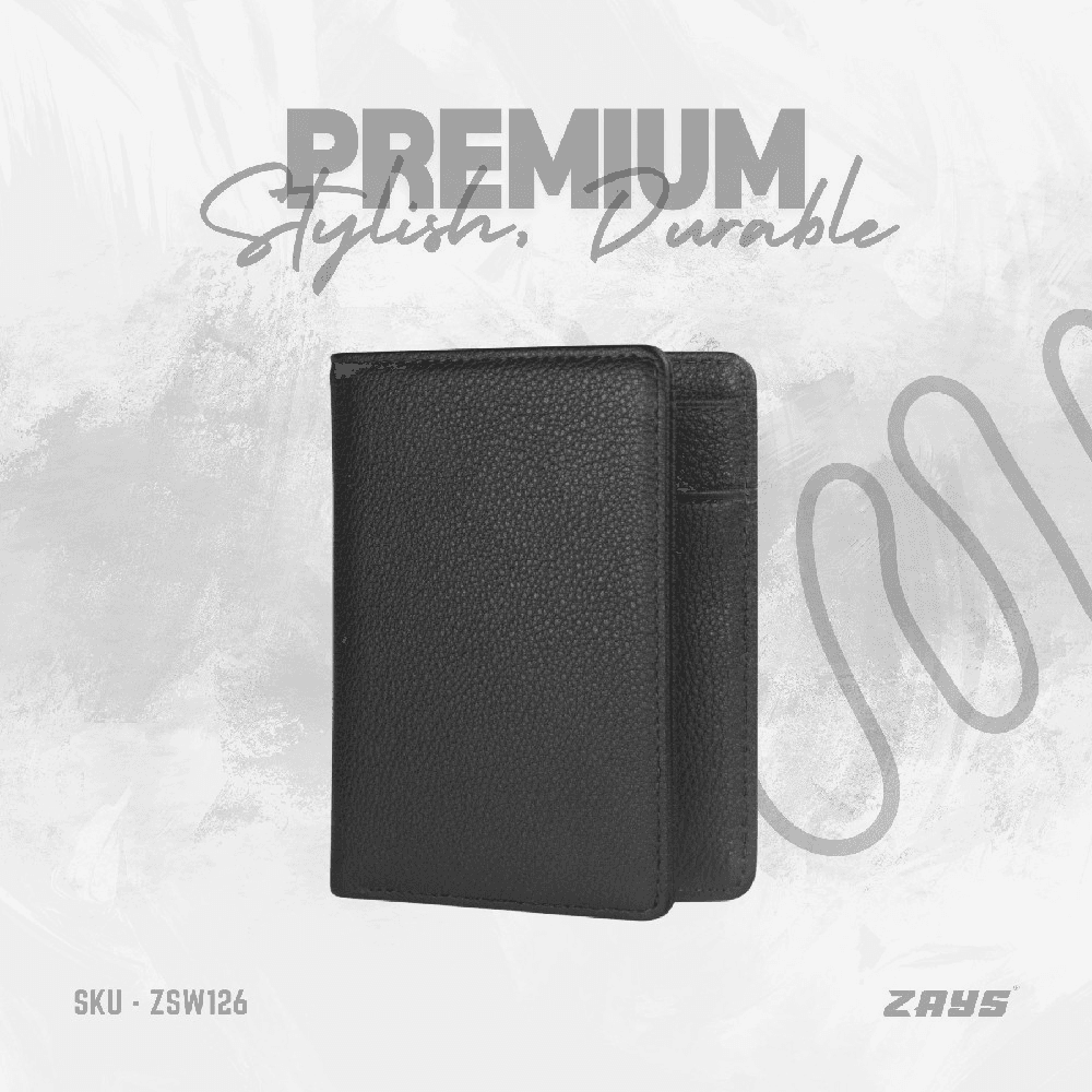 Zays Premium Handcrafted Slim Bifold Leather Short Wallet for Men & Women - Personalized Top-Grain Leather Wallet - Compact, Durable & Stylish