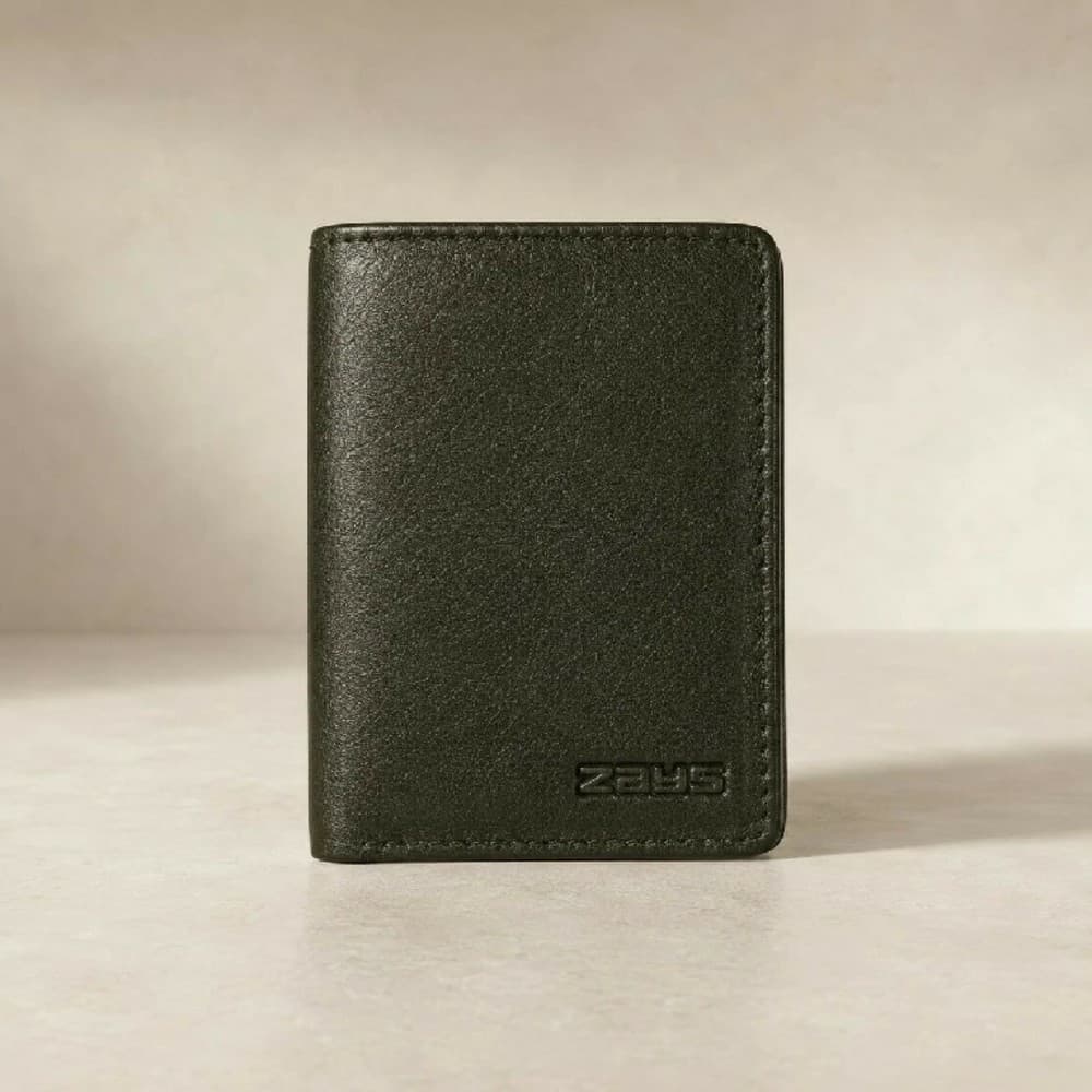 Zays Handcrafted Premium Leather Super Slim Card Holder Mini Wallet