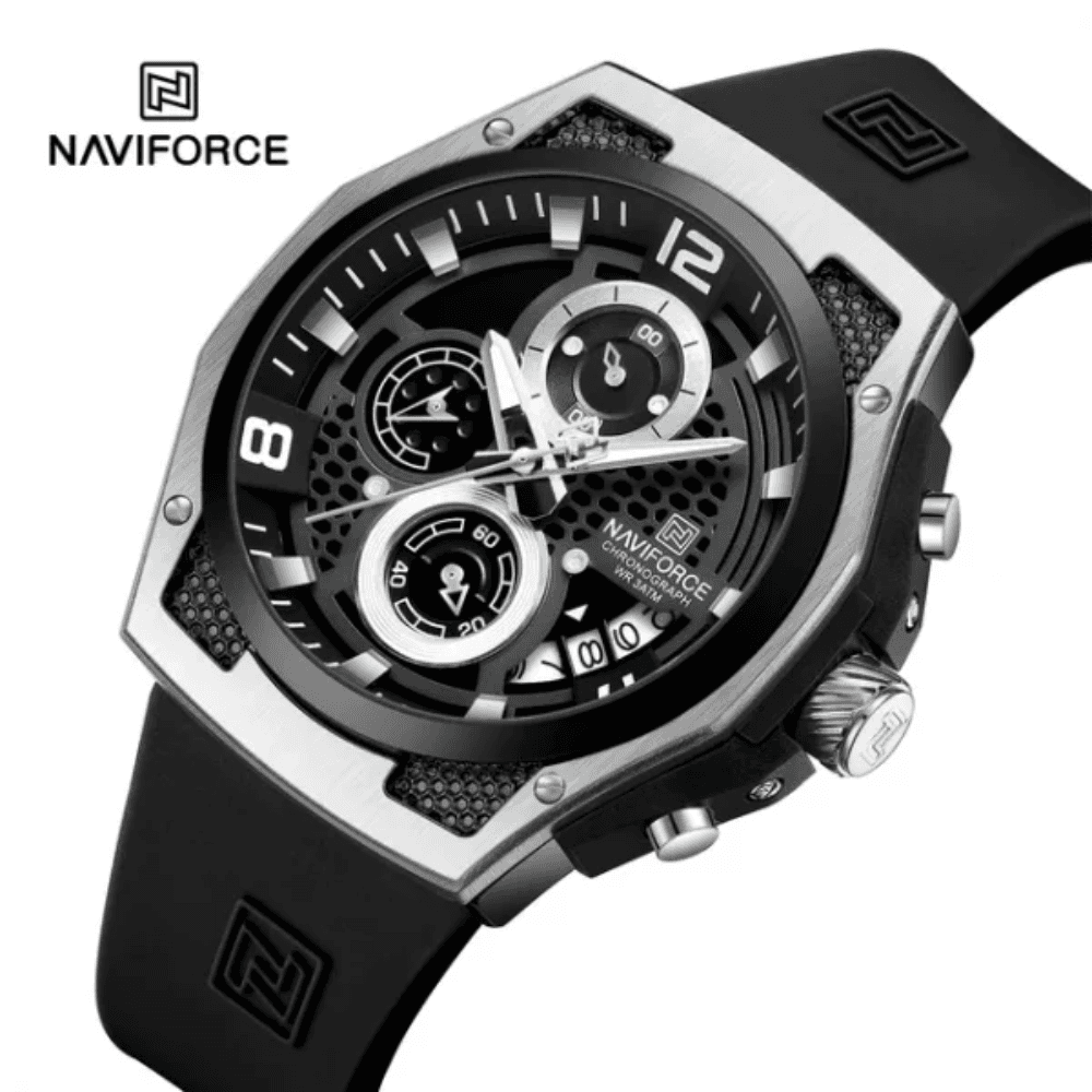 NAVIFORCE 8051 Casual Fashion Multifunction Quartz Chronograph Luminous Wrist Watch for Men