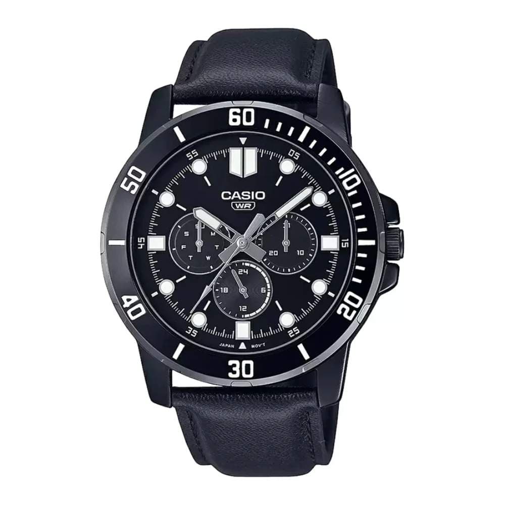 WW1971 Casio Enticer Multifunction Black Belt Watch MTP-VD300BL-1EUDF