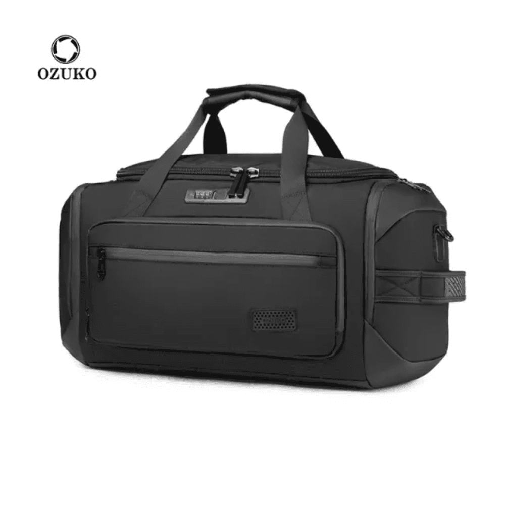 OZUKO 9709 55L Portable Travel Bag – Business Duffel with Shoe Compartment & Water-Resistant Fabric