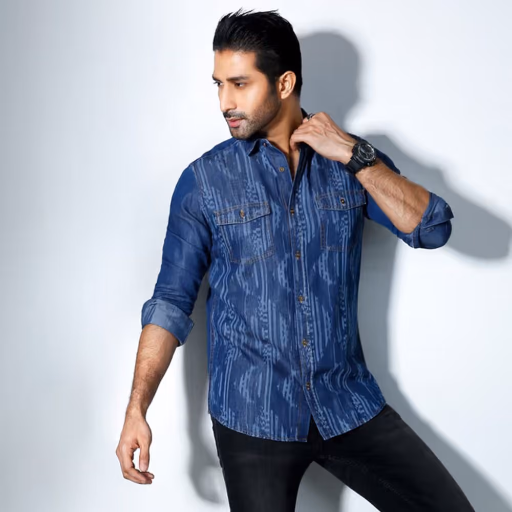 MENS FULL SLEEVE DENIM SHIRT - SLIM FIT