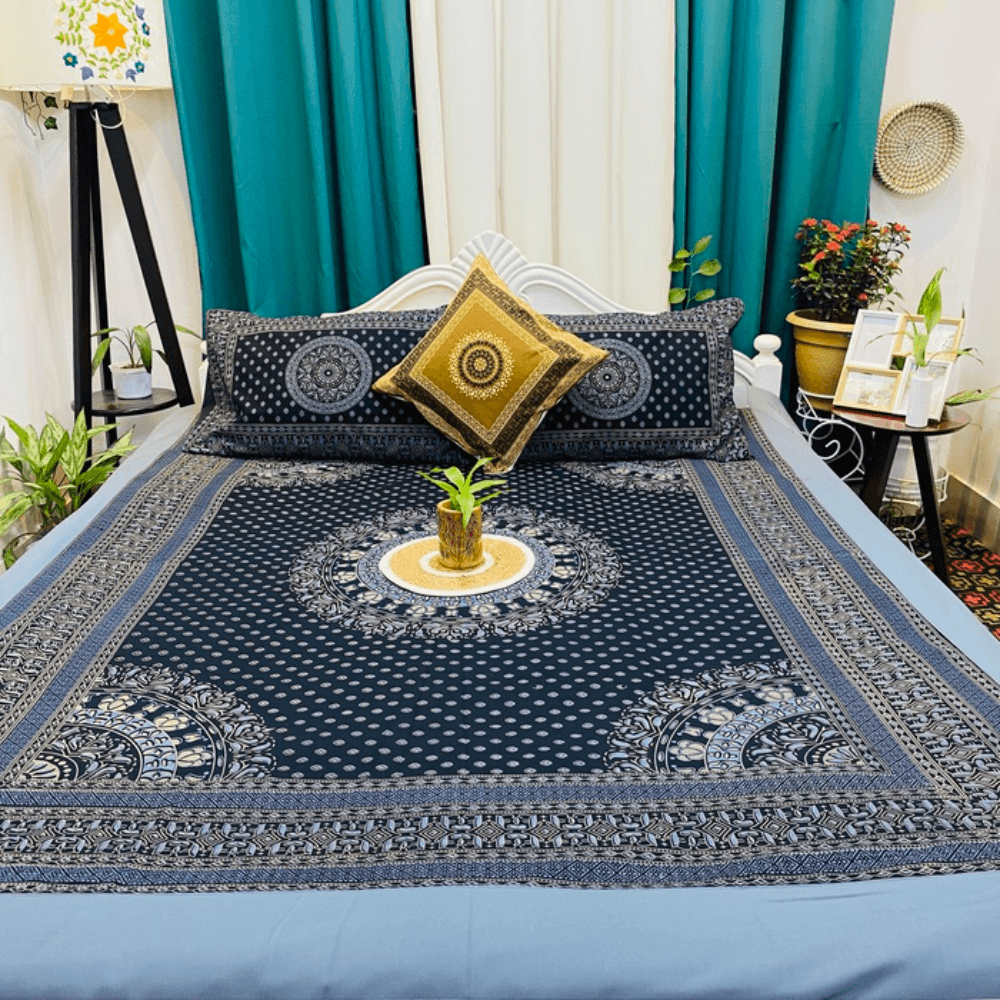 Rodela–Premium Traditional Handblock Bedsheet & Pillow Covers