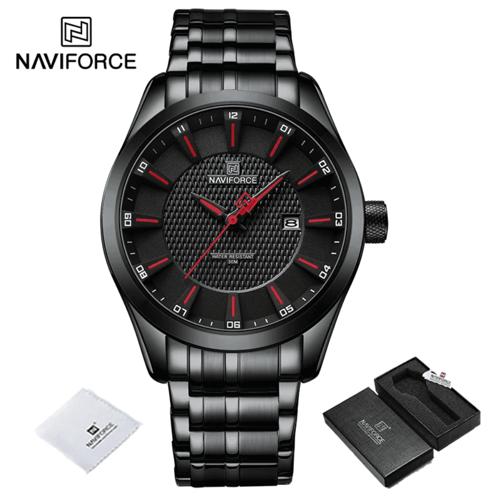 NAVIFORCE 8032 New Design Men Luxury Watches Simple Fashion Wristwatch Casual Male Quartz Stainless Steel Strap Clock Reloj Hombre
