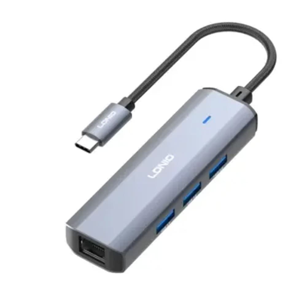Ldnio Ds-124c Type-C to USB3.0*3+RJ45*1 High Compatibility Docking Station Hub - 4 in 1 USB Hub and USB-a Hub price | Made-in-China.com