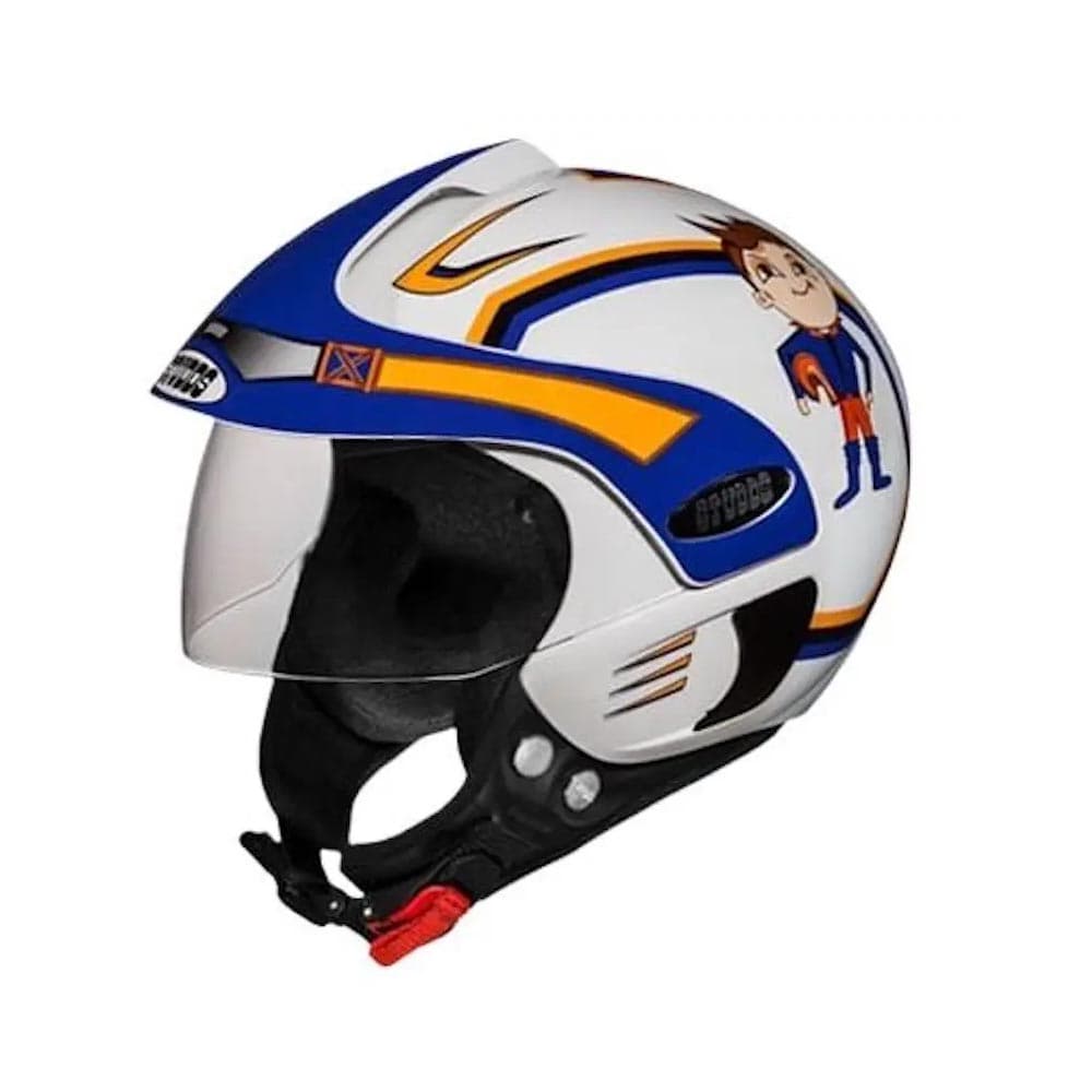 Studds Marshall Kids Helmet In BD For Adventure Kids 2 year to 5 years Baby Helmet (White Blue)
