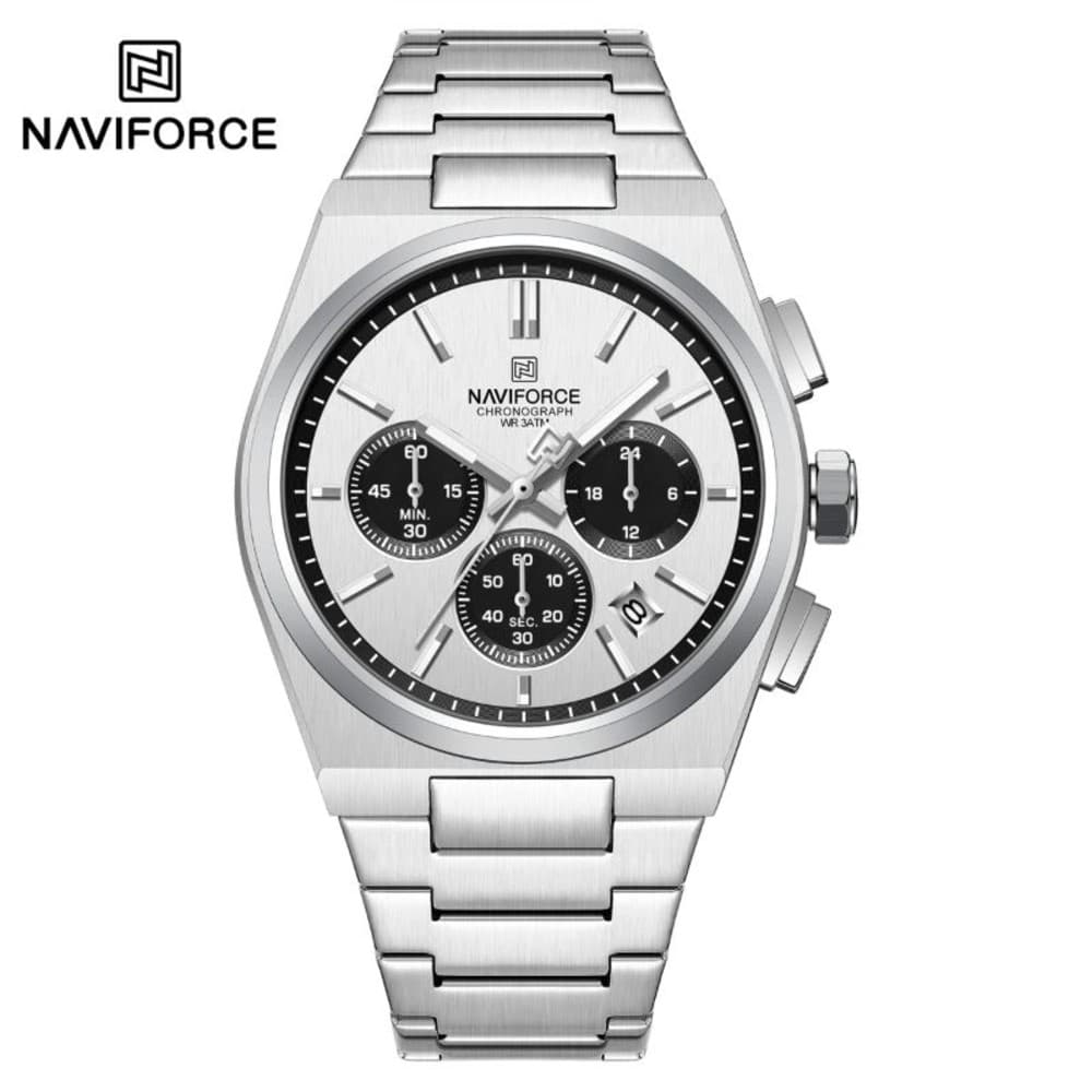 Naviforce 8048 Luminous Multi-Function Business Watches Fashion Lover's Three-Eye Chronograph Luxury Watch for Men